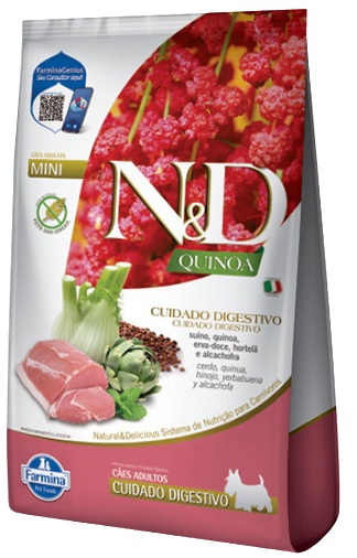 N&D Natural And Delicious Quinoa Canine Cuidado Digestivo Adult Mini Cerdo 2.5Kg